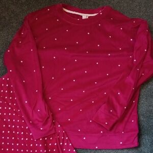 Women's Pink Polka Dot Pajama Set